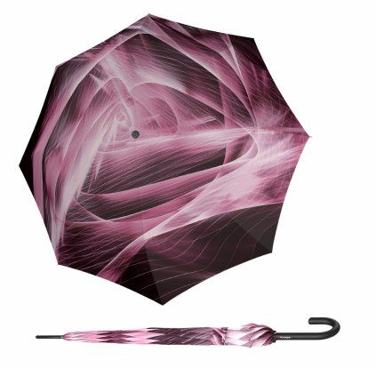 T.760 Stick Automatic Aura Rose dámský holový vystřelovací deštník  Knirps