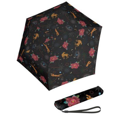 US.050 ultra light slim manual Guardian black - lehký skládací plochý deštník  Knirps