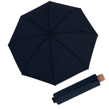 Timber manual Navy - skládací deštník