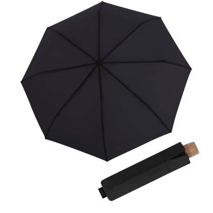 Timber manual Black - skládací deštník