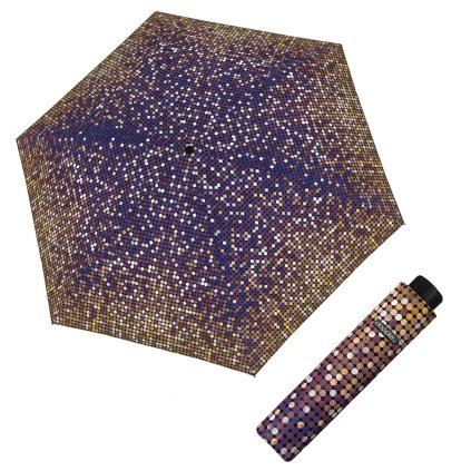 Fiber Havanna Twinkle blue - dámský skládací deštník