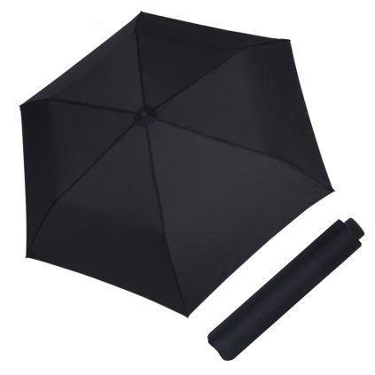 Zero large Uni Simply Black dámský skládací deštník  Doppler