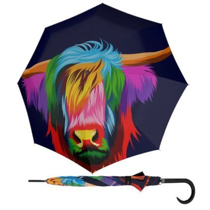 Modern Art Long AC Cattle dámský holový vystřelovací deštník  Doppler