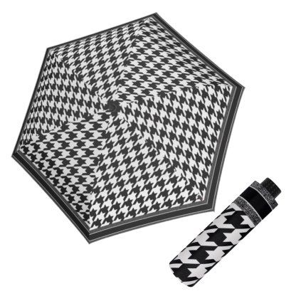 3671 1 fiber havanna black white damsky skladaci destnik