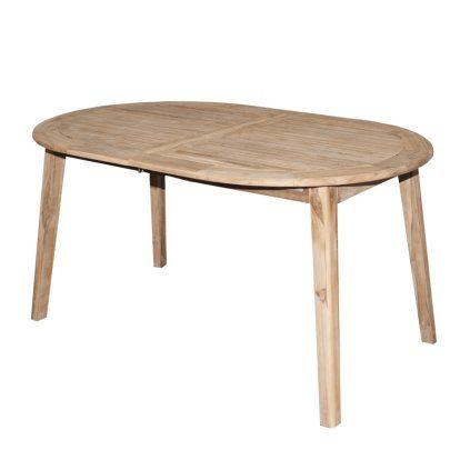 TECTONA - dřevěný rozkládací teakový stůl 150/200x95 cm - Zboží s drobnou vadou (N294)
