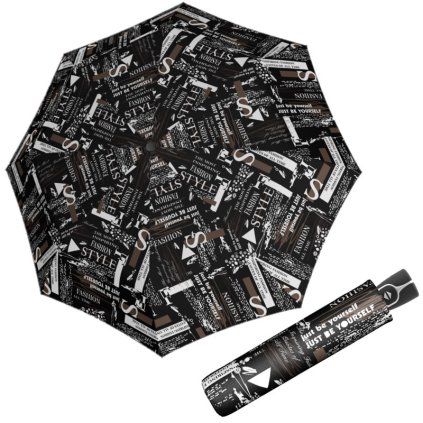 Fiber Magic Scribble Black dámský automatický deštník  Doppler