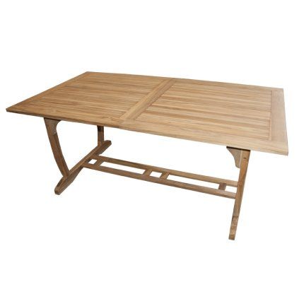 TECTONA - zahradní dřevěný rozkládací teakový stůl 180/240 x 100 cm - Zboží s drobnou vadou (N258)