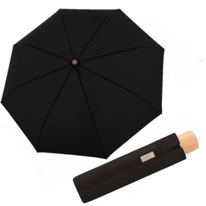 Nature Mini Uni Simple Black skládací deštník  Doppler