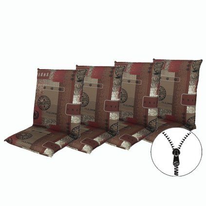 LIVING 2930 - set 4 ks polstrů na křeslo s nízkým opěradlem  Doppler
