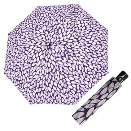 Fiber Magic Leaves Indigo dámský automatický deštník  Doppler