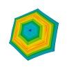 11663 4 fiber havanna happy green damsky skladaci destnik