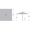 12944 13 alu expert teleskop zahradni slunecnik 350 x 350 cm bezova