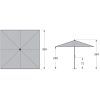 ALU EXPERT Teleskop zahradní slunečník 350 x 350 cm béžová  Doppler