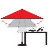 ALU EXPERT Teleskop zahradní slunečník 350 x 350 cm antracit  Doppler