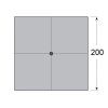 Gastro Magic Junior Alu Wood zahradní slunečník 200 x 200 cm antracit  Doppler