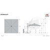 DERBY DX 280 x 280 cm – zahradní slunečník s boční nohou - Zboží s drobnou vadou (S332)
