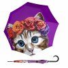 Modern Art Long AC Little Beauty dámský holový vystřelovací deštník  Doppler