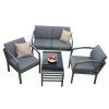 6725 4 bellaria lounge zahradni sedaci souprava 2 1 1 cerna seda
